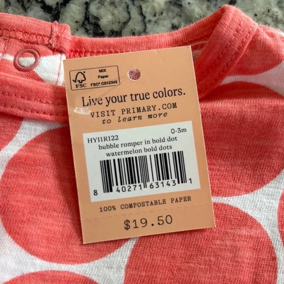 Primary Bubble Bold Dots Romper - Picture 3 of 6